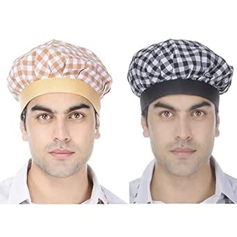 Switchon Chef Cap Cum Hat Pack of 2 (Black and Brown) : Amazon.in ...