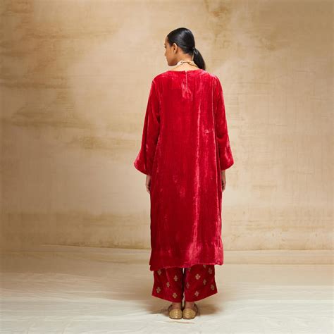 SILK VELVET TUNIC TROUSER SET – BRIH