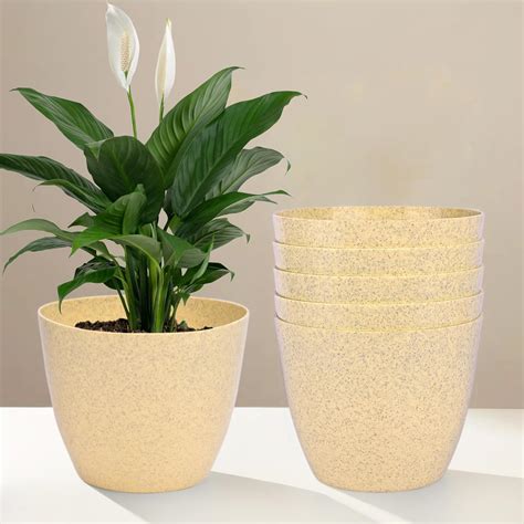 Kuber Industries Pack of 6 Flower Pot | Flower Pot for Living Room ...