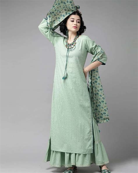 Indo Era 48 catalog Designer Cotton Readymade Top Bottom with Dupatta