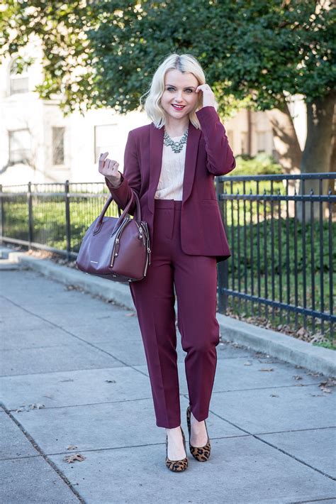 A burgundy suit is about to change our office style game majorly this ...