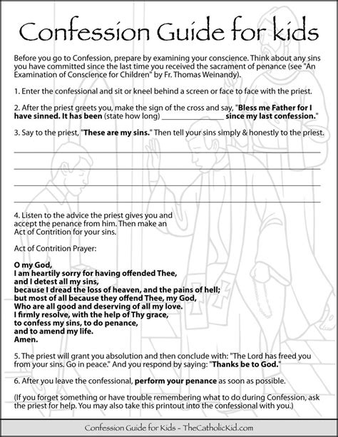 How to go to Confession Guide for Kids - TheCatholicKid.com