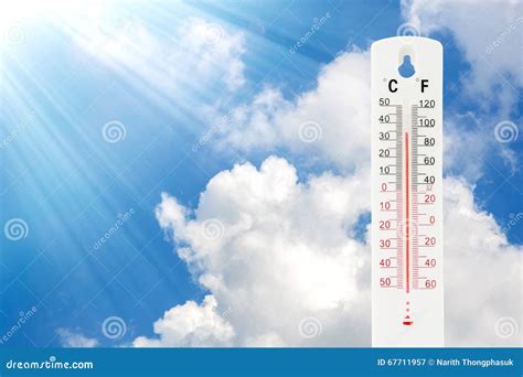 Tropical Temperature of 34 Degrees Celsius, Measured Stock Image ...