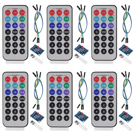 Buy 6 Set MCU Infrared Remote Control Module Receiver Head HX1838 NEC ...