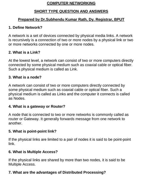 Computer Networking Revision Qn A Notes - Advance Java Programming ...