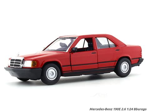 Mercedes-Benz 190E 2.6 Red 1:24 Bburago licensed diecast Scale Model ...