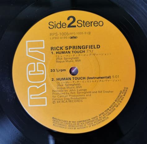 Rick Springfield - Bop 'Til You Drop 12" Single, 興趣及遊戲, 音樂樂器 & 配件, 音樂與 ...