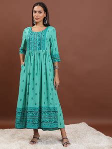 Sea Green Color Dress - Buy Sea Green Color Dress online at Best Prices ...