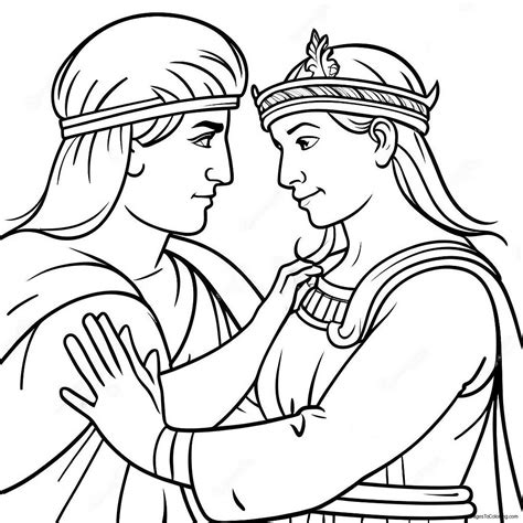 Aquila And Priscilla Bible Story Coloring Page (63092-50747)