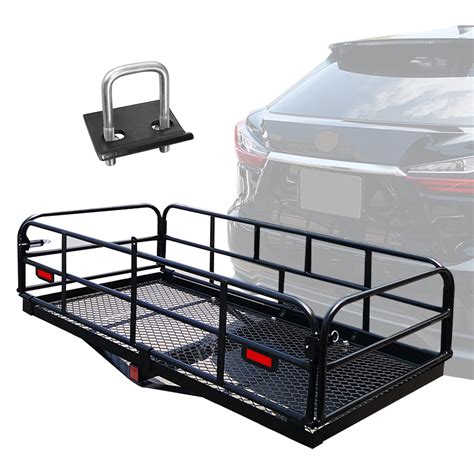 Buy 500 Lbs Heavy Duty Hitch Cargo Carrier 60" x 24" x 14.4" Folding ...