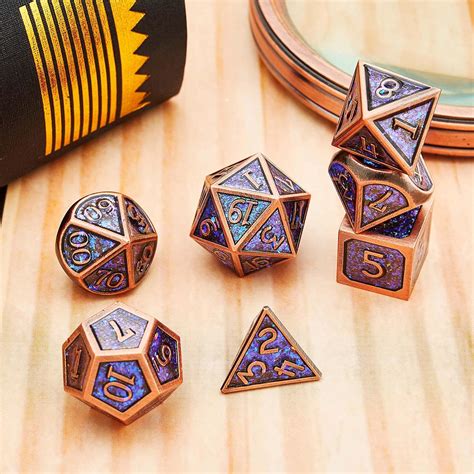 Buy LANSAI DND Metal dice Set, polyhedral DND dice Set for RPG Dungeon ...