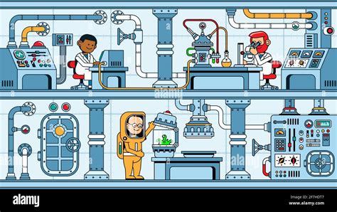 Biotechnology Lab Experiment Cartoon Image 的图像结果