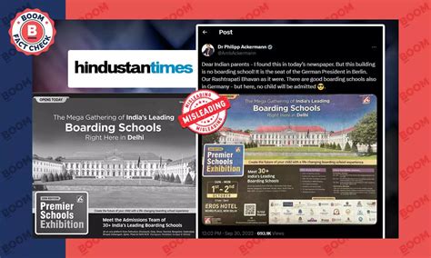 Newspaper Ad Uses Image Of German Palace As Indian Boarding School | BOOM
