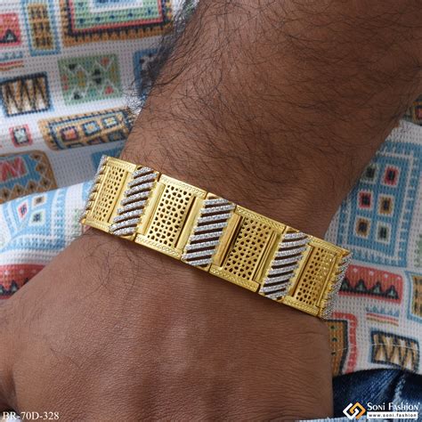 Buy 1 Gram Gold Plated Trending Design Bracelet for Men - Style D328 ...