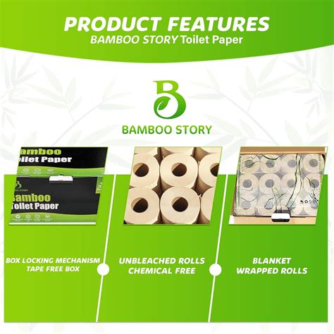 Buy Bamboo Story 100% Unbleached Premium Bamboo Toilet Paper 3 PLY ...