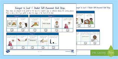 NZ Emergent to Level 1 Writing Self Assessment Checklist