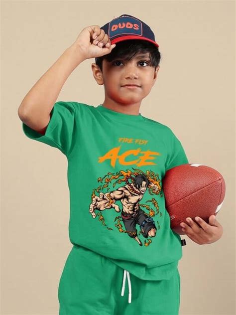 ACE T-SHIRT FOR BOYS AND GIRLS GREEN | Buy Online at Wearduds India