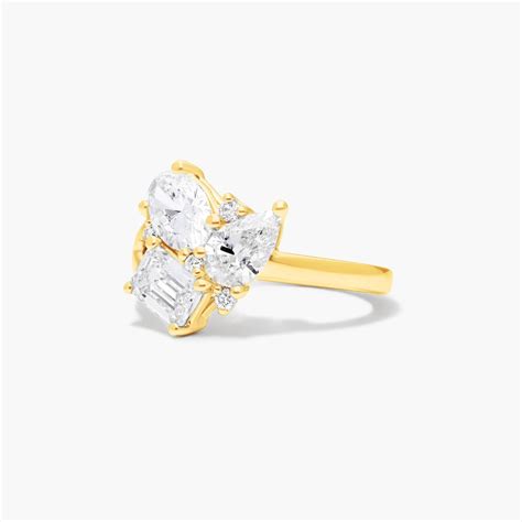 14K Yellow Gold Fancy Bouquet Lab-Grown Diamond Ring-81781y14l