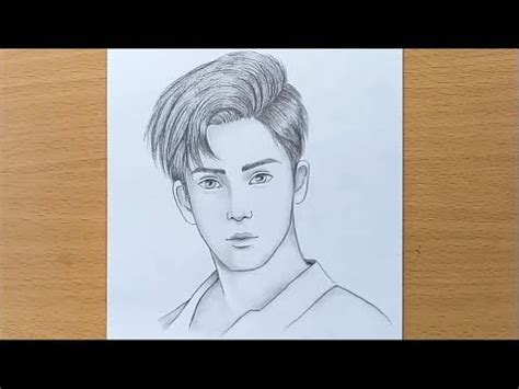Boy face pencil sketch / How to draw a boy step by step Video Lecture ...