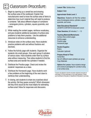 Image result for Surface Area Lessons