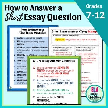 Image result for Answer Question Prompt Essay