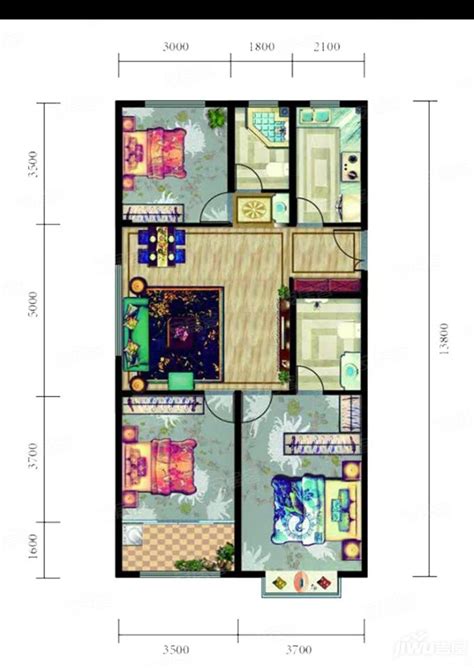 潍坊恒信书香门第普通住宅户型图_首付金额_3室2厅2卫_119.0平米 - 吉屋网