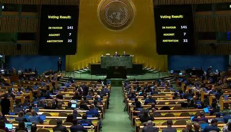India abstains in UN General Assembly on resolution underscoring need ...