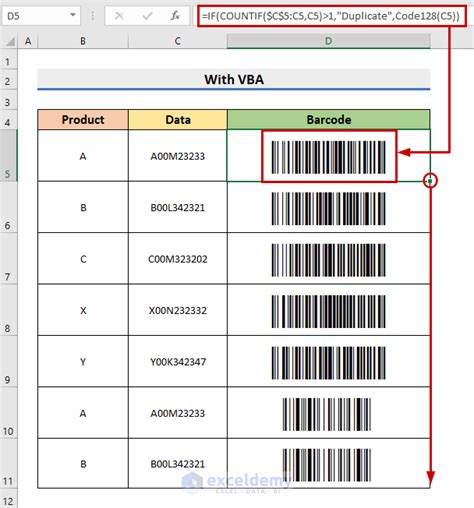 Excel Code 128 的图像结果