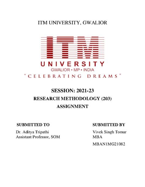 203 assignment - related notes - ITM UNIVERSITY, GWALIOR SESSION: 2021 ...