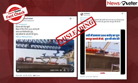 Fact Check: Another under-construction Bridge collapse in Bihar? No ...