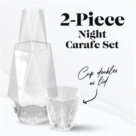 Snapklik.com : Fifth Avenue Crystal Modern Geometric Bedside Water Carafe