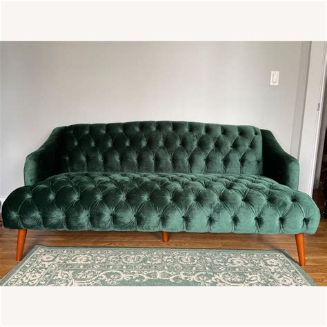 Wayfair Green Velvet Sofa - AptDeco