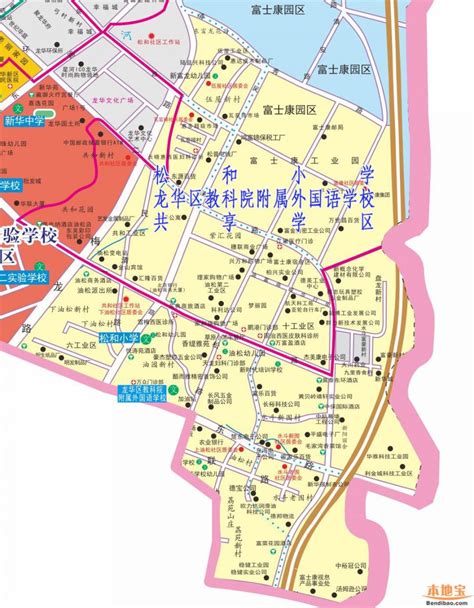 龙华区教育科学研究院附属外国语学校小学部学区范围 - 深圳本地宝