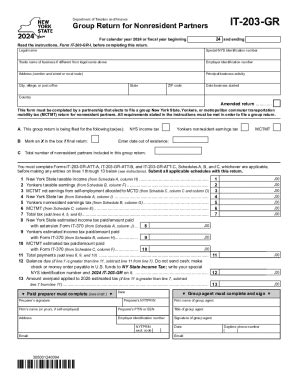 NY IT-203-GR 2024-2026 - Fill and Sign Printable Template Online