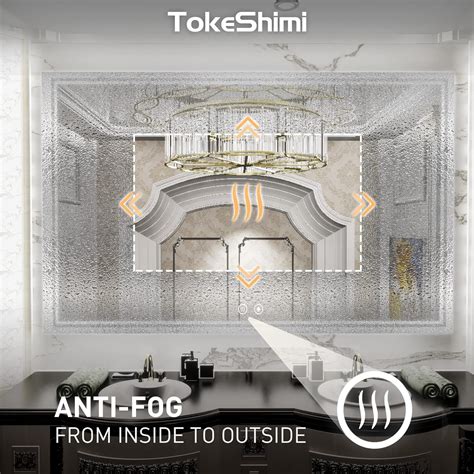 Buy TokeShimi 1200x800mm Bathroom Mirror with LED Light, Wall Mounted ...
