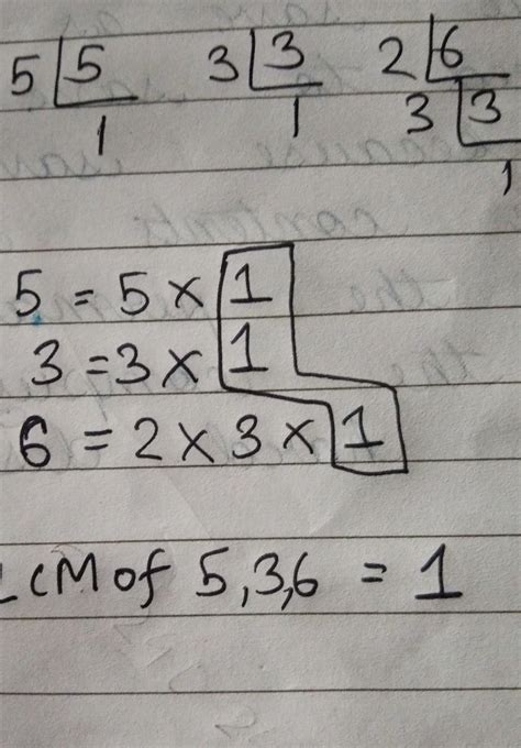 what is the lowest common multiple of 5,3,6 - Brainly.in