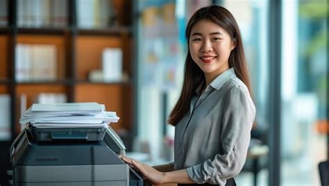 Woman Using Copy Machine 的图像结果