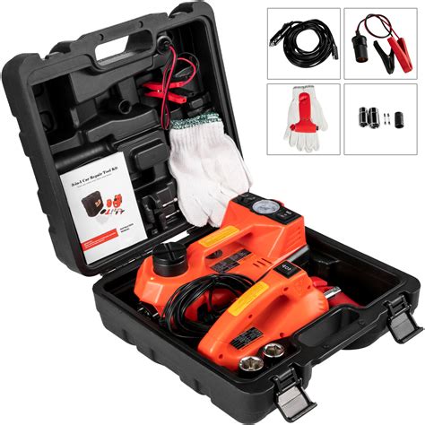 VEVOR Electric Scissor Jack 5T 12V DC with Electric Impact Wrench, All in One Electric Car Jack ...