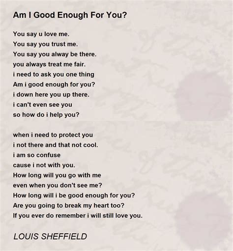 Why Am I Not Good Enough Viral Poem at Bertha Arrington blog