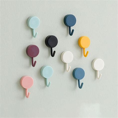 7472 Self Adhesive Sticky Hook, Small Wall Hooks ( 10pc ) - DeoDap