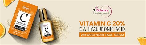 St.Botanica Vitamin C 20%, E & Hyaluronic Acid 24K Gold Night Face ...