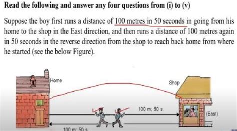 1) Find the speed of the boy? Page 2 of 9 2) Find the velocity of the ...