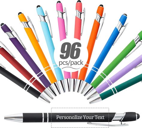 Amazon.com : Free personalized ballpoint pen, multi-color, with stylus ...