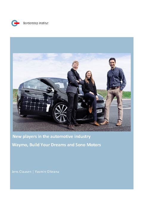 AP 3 Structural Change in the Automotive Industry: Waymo & Sono Motors ...