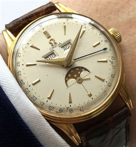 Omega Triple Date Moonphase Vintage Day Date Cosmic Gold | Vintage ...
