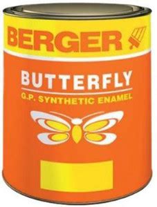 Berger Butterfly GP Synthetic Enamel Paint 1ltr. Sky Blue Blue Enamel ...