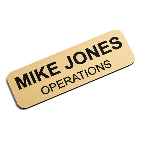 Custom Engraved Name Tag Badges – Personalized Identification with Pin ...