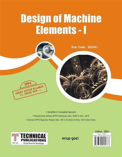 Buy Design of Machine Elements - I for SPPU 15 Course (TE - I - Mech ...