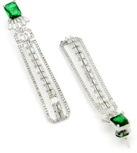 Flipkart.com - Buy Karatcart Green Cubic Zirconia Studded Silver Plated ...