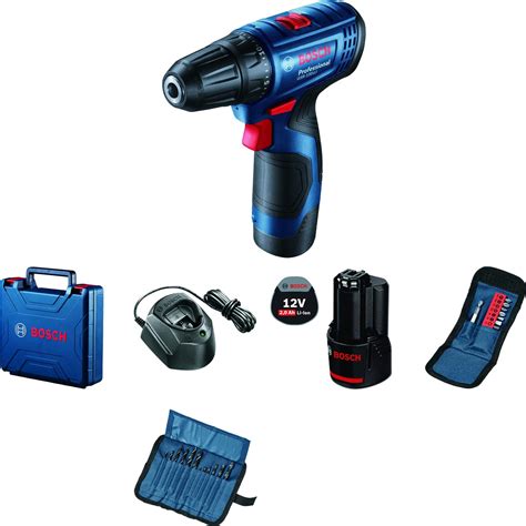 BOSCH Professional GSR 120-LI Cordless Drill Driver, 12 V, 10 mm Chuck ...